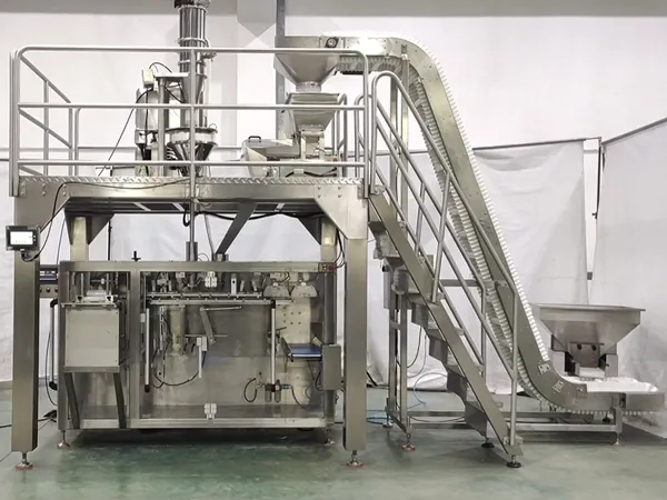 Envasadora Lineal para Bolsas Preformadas para Productos en Polvo